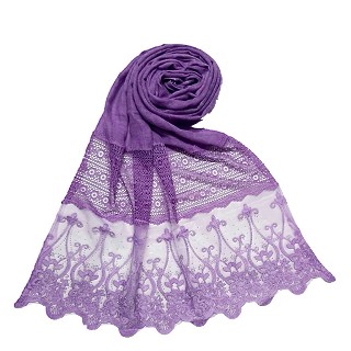 Limited Stock - Designer Diamond Studed Stole | Light Purple